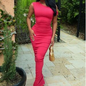 Raspberry maxi dress never worn